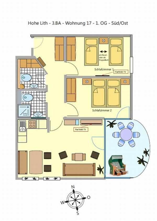 Апартаменты Hp Touristik - Residenz Hohe Lith Neu 3 1 2 Куксхафен Экстерьер фото